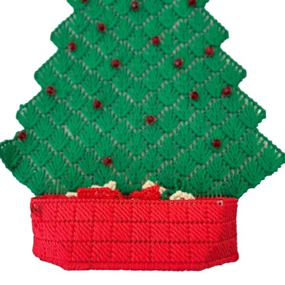 VTG Handmade Christmas Tree Decoration 20 Mini Ornaments Plastic Canvas Kitsch - Picture 4 of 6